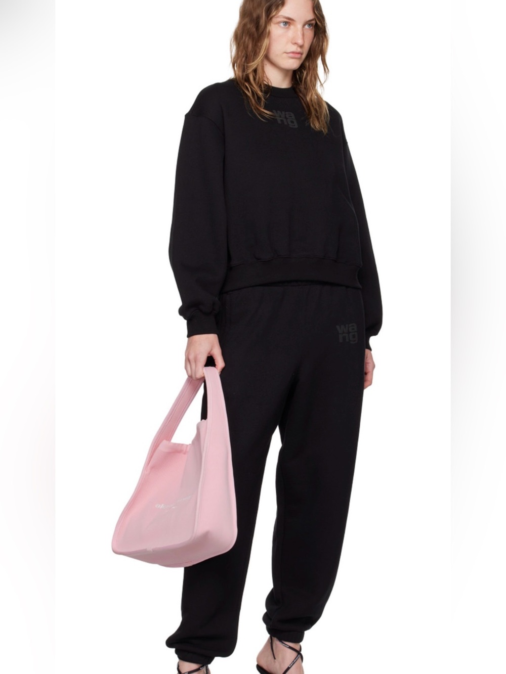 AUTHENTIC Alexander Wang Logo 2 PC Sweatsuit. Pants and Crewneck 🖤🖤